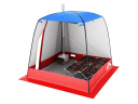 Мобильная баня-палатка МОРЖ c 2-мя окнами сине-красный в Кургане