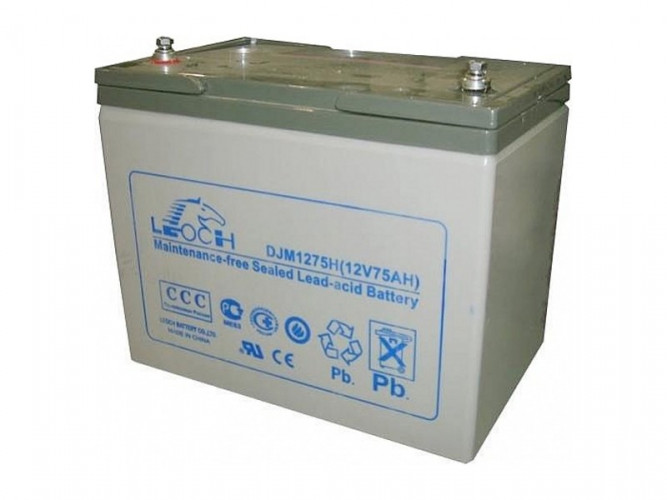 Аккумулятор Leoch DJM1275H (12 В, 75 Ач) в Кургане