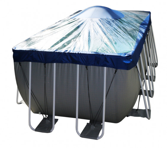 Тент для прямоугольного бассейна Intex/Bestway с надувной подушкой "Фиеста" в Кургане