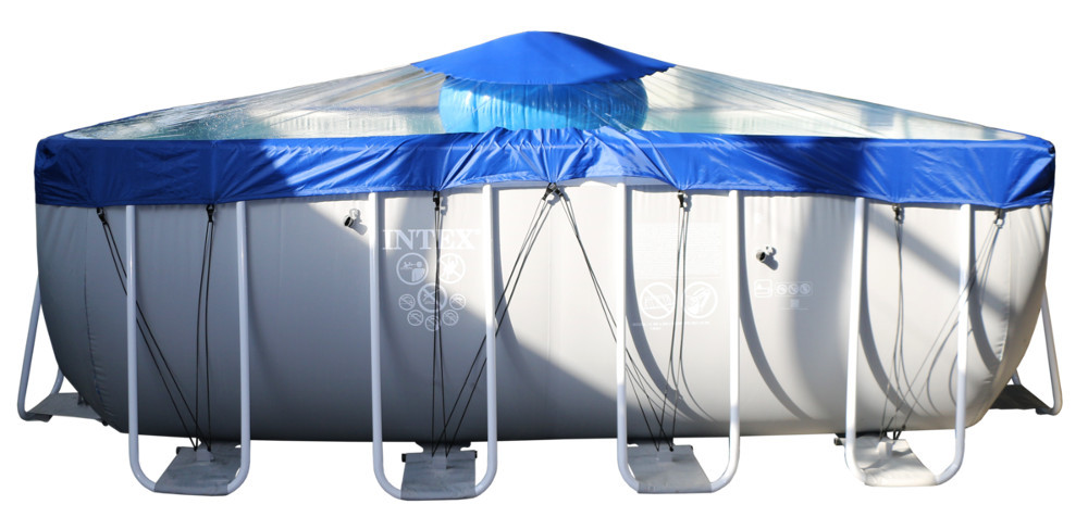 Тент для прямоугольного бассейна Intex/Bestway с надувной подушкой "Фиеста" в Кургане