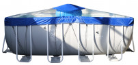 Тент для прямоугольного бассейна Intex/Bestway с надувной подушкой "Фиеста" в Кургане