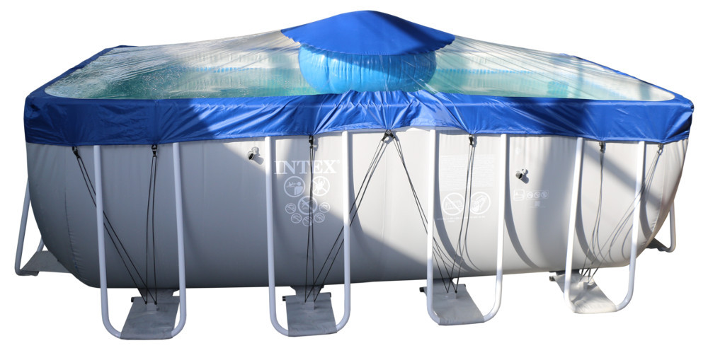Тент для прямоугольного бассейна Intex/Bestway с надувной подушкой "Фиеста" в Кургане