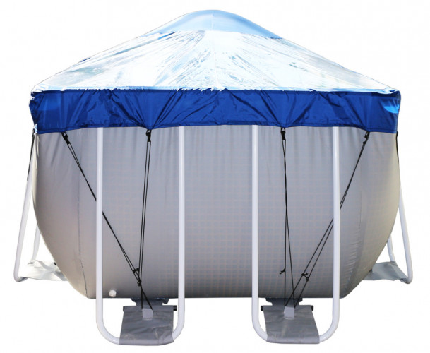 Тент для прямоугольного бассейна Intex/Bestway с надувной подушкой "Фиеста" в Кургане