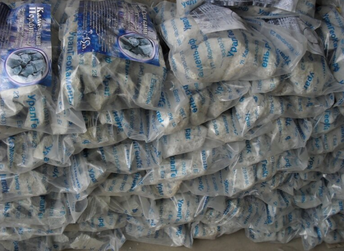 Камни для бани Порфирит Колотый 15кг в Кургане