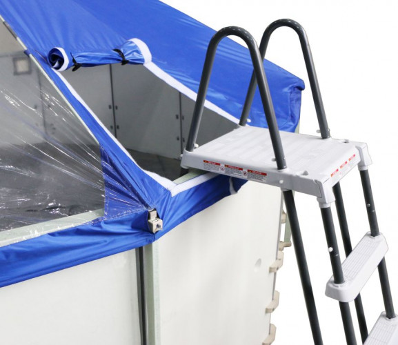 Подъемный тент-навес для бассейна "Фиеста" в Кургане