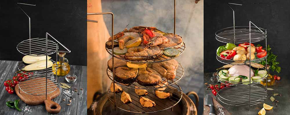 Этажерка 3-х ярусная диаметр 27 см в Кургане