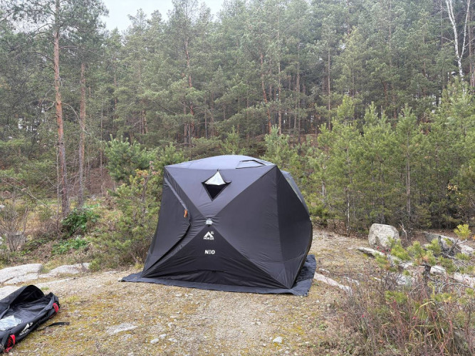 Мобильная баня-палатка МОРЖ КУБ XL NEO в Кургане