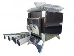 Печь дровяная Сибирка средняя из нержавейки Печь дровяная Сибирка средняя из нержавейки