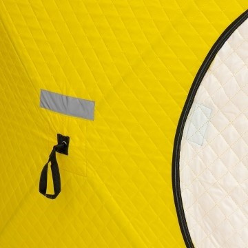 Палатка для рыбалки Helios утепл.Куб 1,5х1,5 желтый/серый в Кургане