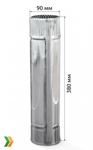 Сегмент трубы дымохода 90 мм. в Кургане