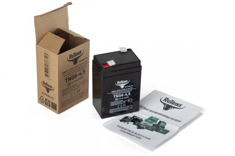Тяговый гелевый аккумулятор RuTrike TNG 6-4,5 (6V4,5A/H C20) в Кургане