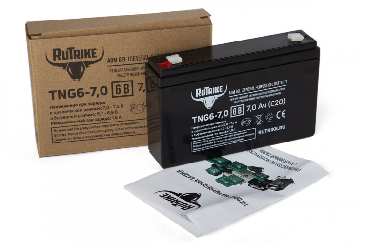 Тяговый гелевый аккумулятор RuTrike TNG 6-7.0 (6V7.0 A/H C20) в Кургане