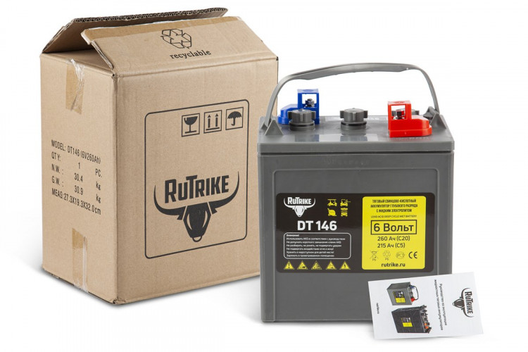Тяговый аккумулятор RuTrike WET DT146 (T-145) 6V170A/H C3 в Кургане