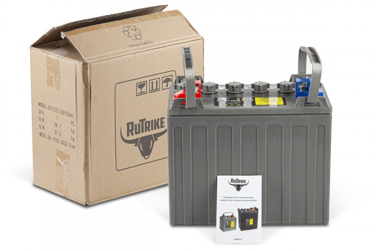 Тяговый аккумулятор RuTrike WET DT1275 (T1275) 12V100A/H C3 в Кургане