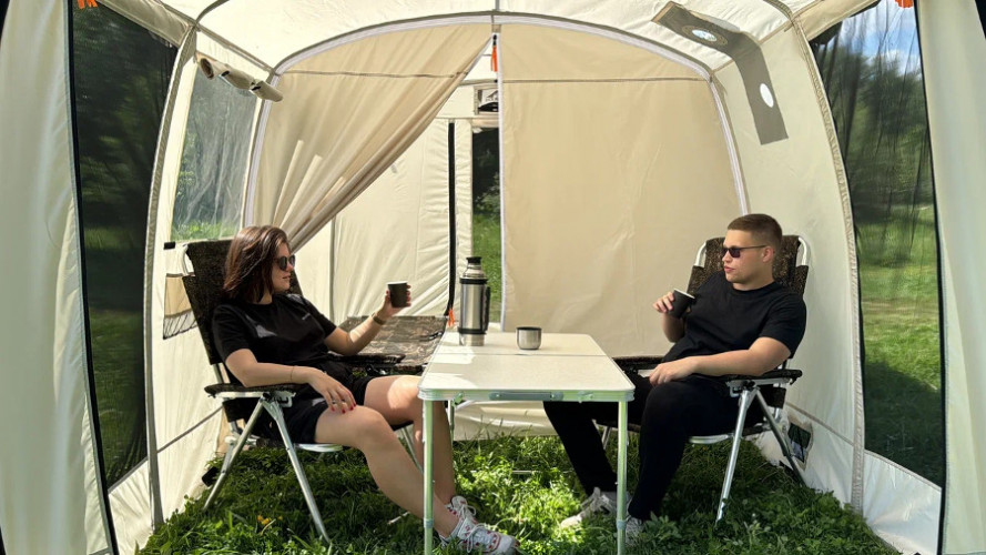 Шатер - Мобильная баня-палатка Морж Shelter XL в Кургане