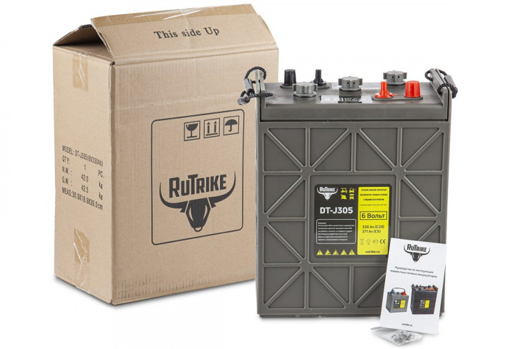 Тяговый аккумулятор RuTrike WET DT-J305 6V215A/H C3 в Кургане