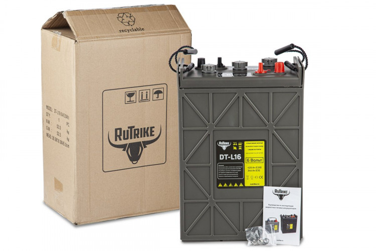 Тяговый аккумулятор RuTrike WET DTL16 (L16H-AC) 6V275A/H C3 в Кургане
