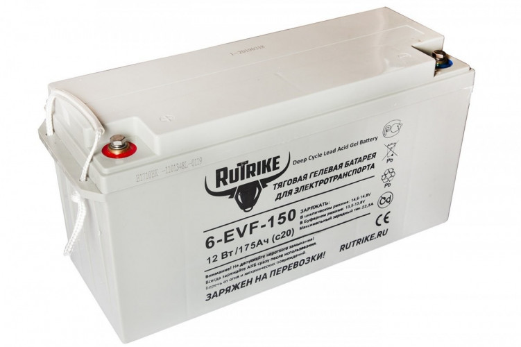 Тяговый гелевый аккумулятор RuTrike 6-EVF-150A (12V150A/H C3) в Кургане