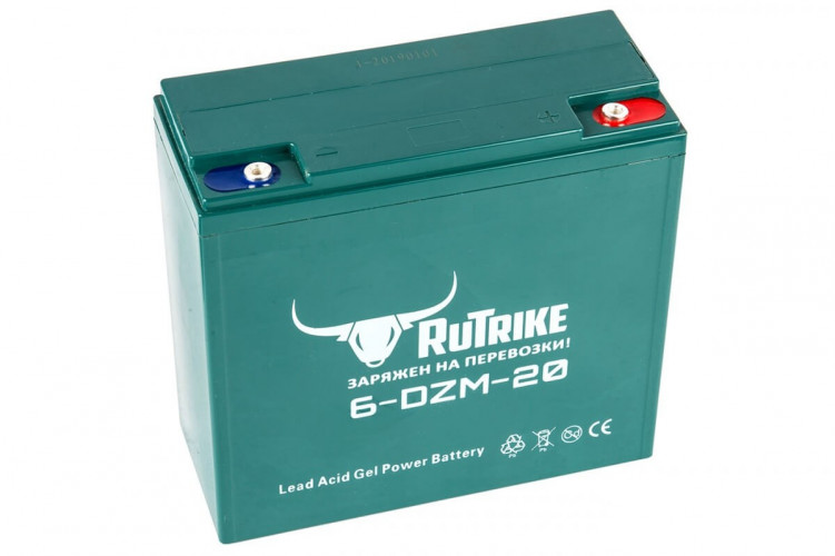 Тяговый гелевый аккумулятор RuTrike 6-DZF-20 (12V20A/H C2) в Кургане