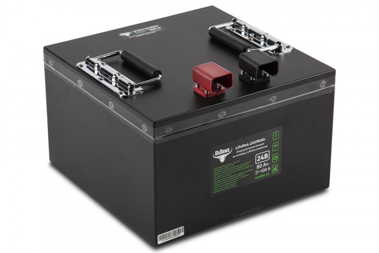 Тяговый железо-фосфатный аккумулятор RuTrike LiFePO4 24V80Ah (100A) в Кургане