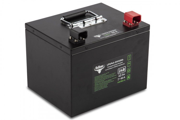 Тяговый железо-фосфатный аккумулятор RuTrike LiFePO4 24V40Ah (60A) в Кургане