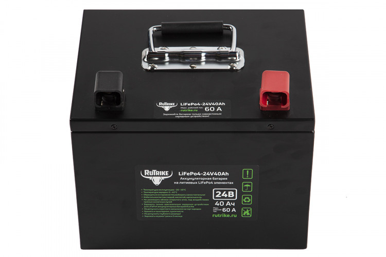 Тяговый железо-фосфатный аккумулятор RuTrike LiFePO4 24V40Ah (60A) в Кургане