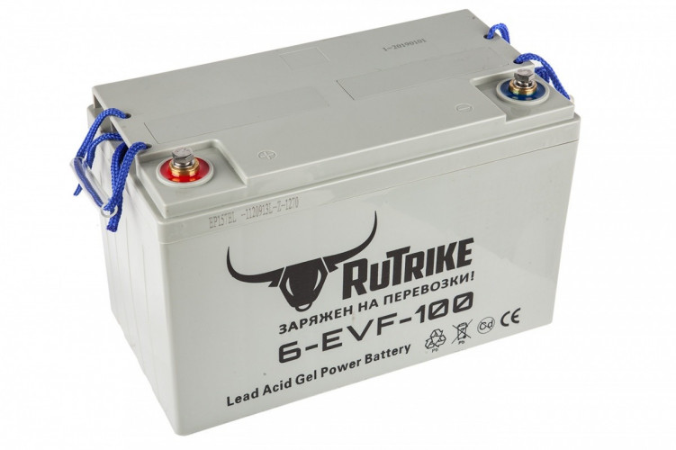 Тяговый гелевый аккумулятор RuTrike 6-EVF-100A (12V100A/H C3) в Кургане