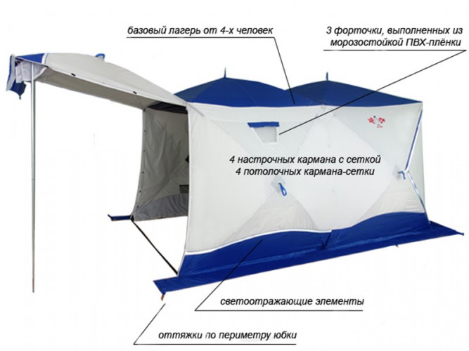 Палатка для рыбалки Пингвин Big Twin (2-СЛ) в Кургане